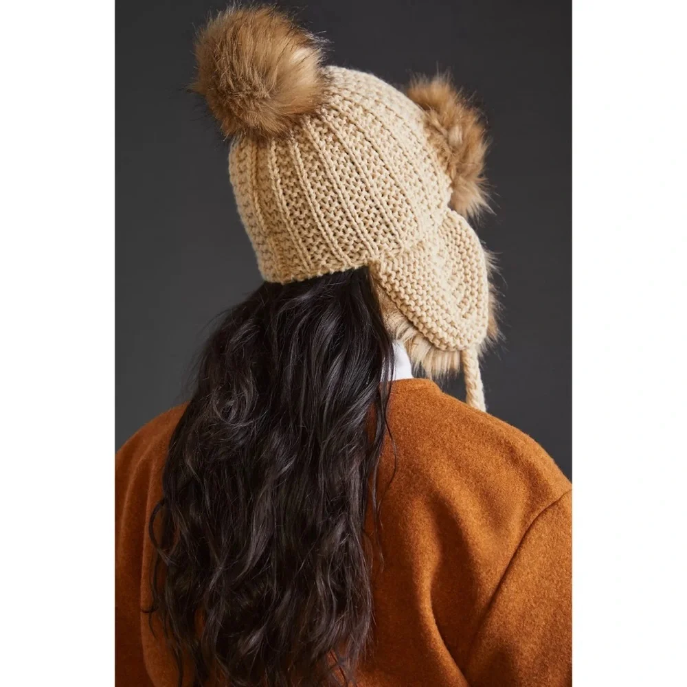 Anthropologie Faux Fur-Lined Trapper Hat - Picture 3 of 8